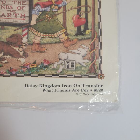 NOS Vintage Daisy Kingdom That's What Friends are For Iron-On Transfer #6520 - Picture 3 of 6